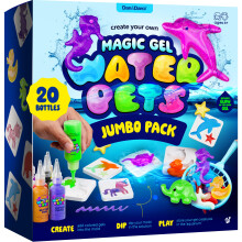 Dan&Darci Jumbo Aqua Fairy Water Gel Kit til b?rn - Juleh?ndv?rk til b?rn - Magic Elf Leget?jss?t - Vandk?ledyr - DIY Squishy Maker - Lav dine eg