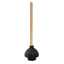 Superio Heavy Duty Stempel med 21 Tommer Tr?h?ndtag Sort Gummi - Klassisk Toilet Stempel Heavy Duty Dobbelt Thrust Force Cup Gummi Toilet Stempel