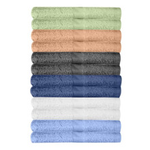 COLLEZIONE KAHAF Confezione da 12 salviette | Asciugamani viso extra assorbenti multicolori in 100% cotone | Panni morbidi ad asciugatura rapida