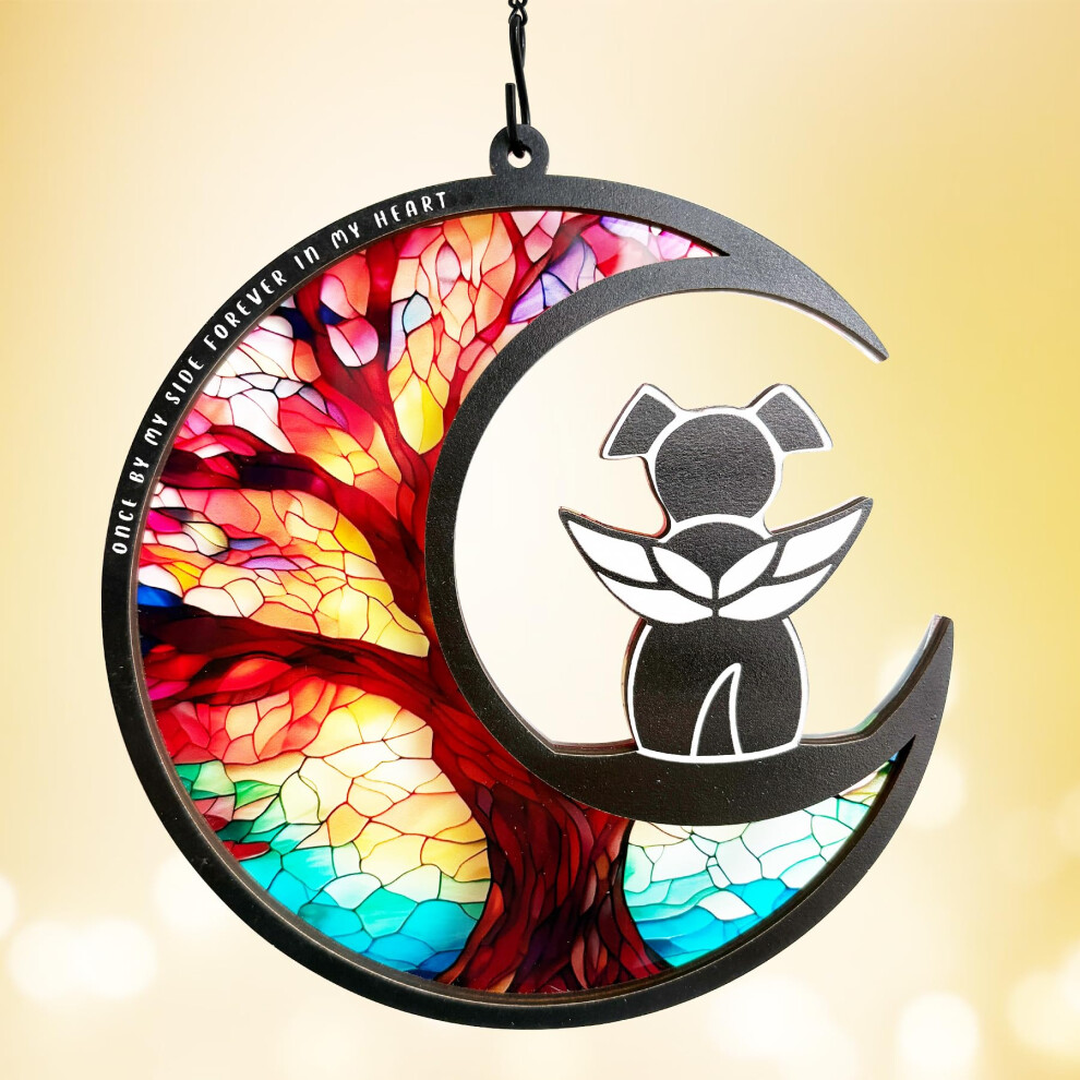 BamLue DIY Dog Angel Memorial Suncatcher Memorial Gifts for Loss of Dog Loss of Pet Sympathy Gift Life Tree of Loss of Sympathy Gift-image-OPC-PMMJKVF-NEW