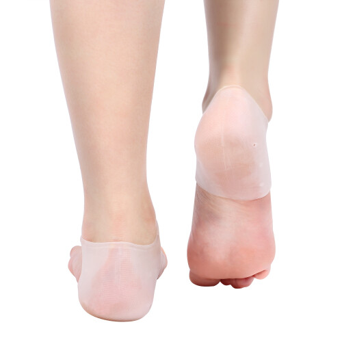 2x Silicone Hielsokken Melkwit 2