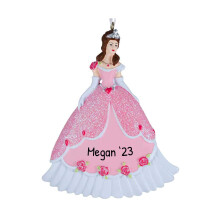 3D Princess Ornaments for Kids 2025 - Fairytale Princess Christmas Ornament for Girls Personalized Christmas Ornaments for Kids Pink Glittery Gifts f