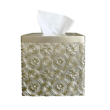 Hymmah Moderne Vierkante Tissue Box Cover Houder Badkamer Accessoires Decor Uniek Design Tissue Box Cover voor Badkamer Vanity Counter Tops Ook Gewel