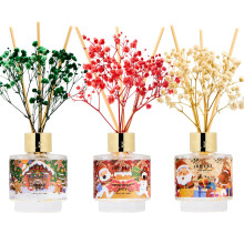 Airkeep Rietdiffuser Set van 3, Zwarte Bos Eucalyptus Mos Citrusolie Rietdiffusers voor Slaapkamer Woonkamer Kantoor
