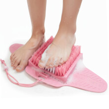 Efforest Shower Fodskrubberm?tte med pimpsten - Renser Udglatter og fjerner d?d hud p? foden uden at b?je Fod Callus Remover med skridsikre sugek