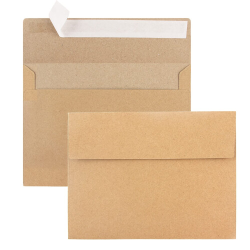 50 Pack Kraft Envelopes A7 Envelopes 5x7 Envelopes for Invitations ...