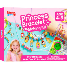 Klever Kits Prinses armband maken kit Sieraden maken kit Armbanden voor meisjes Knutselen voor kinderen 4-jarig meisje Verjaardagscadeaus Meer dan 65