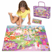 BONNYCO Giant Floor Puzzles for Kids of Fantasy Castle with 48 Large Pieces. Jumbo Puzzle 36.2 x 24.4 in Gifts for Girls and Boys Educational Kids