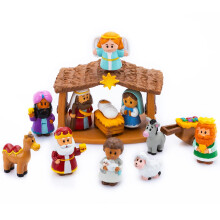 JOYIN 13 DB karcsonyi kis betlehemes jtkkszlet Reenact miniatur jtkok betlehemes szett Karcsonyi jszol jelenet gyerekeknek Ajndk karcsonyi