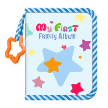 Fintie Baby-Fotoalbum, 10,2 x 15,2 cm, 18 Fotos, Mein erstes Familienalbum, Buch mit weichem Stoffbezug und Haken, für Neugeborene/Kleinkinder/Kinder