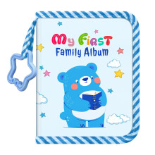 Fintie Baby-Fotoalbum, 10,2 x 15,2 cm, 18 Fotos, Mein erstes Familienalbum, Buch mit weichem Stoffbezug und Haken, für Neugeborene/Kleinkinder/Kinder