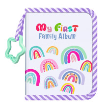 Fintie Baby-Fotoalbum, 10,2 x 15,2 cm, 18 Fotos, Mein erstes Familienalbum, Buch mit weichem Stoffbezug und Haken, für Neugeborene/Kleinkinder/Kinder