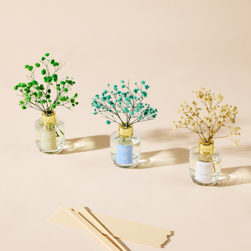 Airkeep Riet Diffuser Set van 3, Jasmijn Munt Gardenia Freesia Peer Olie Diffusers voor Aromatherapie 2