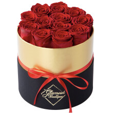 GLAMOUR BOUTIQUE Eeuwige geconserveerde rozen in een doos - Flowers Forever Rose Forever in a Box voor vrouw verjaardagscadeaus voor haar 12 rozen ro