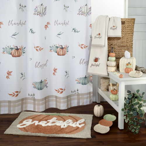 Avanti Linens - Tissue Box Cover Fall Inspired Home Decor (Grateful Patch Collection) 2