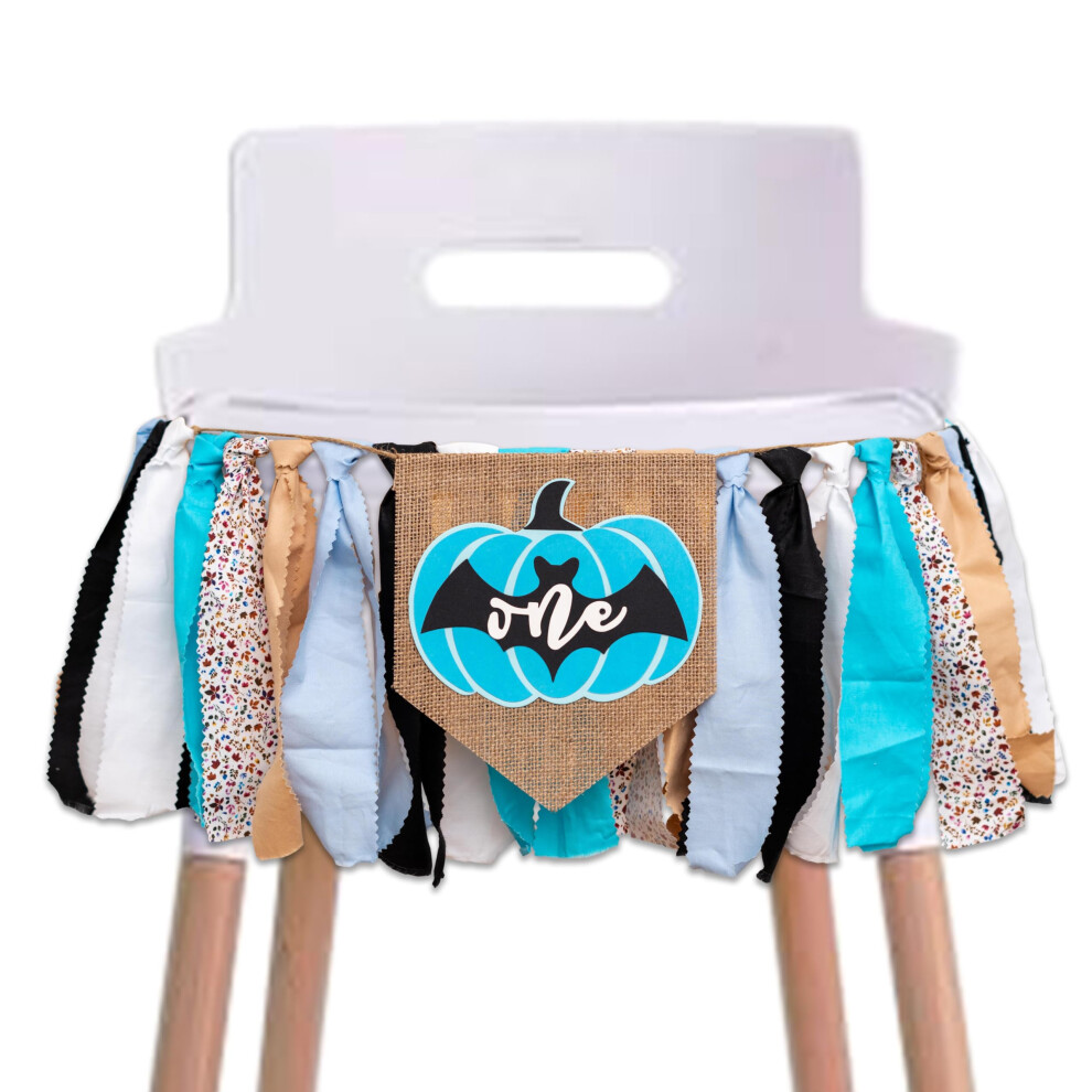 CANTLY Halloween Spooky Pumpkin One High Chair Banner - Thanksgiving Halloween Theme Fall Pumpkin First Birthday Party Decorations Supplies High Chai-image-OPC-PMMJPBP-NEW