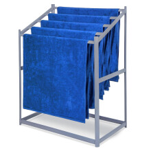 Suporte para Toalhas de Praia Coast Modern - Rack de PVC para 5 Toalhas - Uso Interno e Externo - Cinza