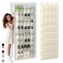 Organizador de Sapatos Unjumbly para Porta com 40 Bolsos de Malha Respirável