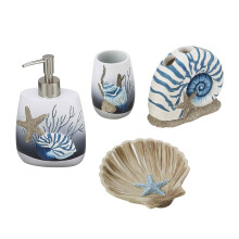 Avanti Linens - Tissue Box Cover Oceanscape Ge?spireerde Badkameraccessoires (Blue Lagoon Collectie)