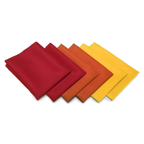 Bordlinned til mindre Thanksgiving/efter?rsservietter (6 pakke guld/br?ndt orange/r?d)