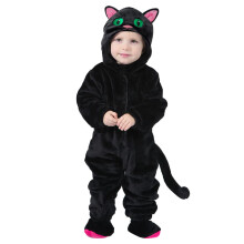 Okbebe Baby Halloween Schwarze Katze Kostόm Unisex Kleinkind Thanksgiving Weihnachten Cartoon Tiere Katze Kapuzenspielanzug fόr Jungen (1218 Mon