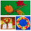 Exquiss 1600 Pcs Papéis de Seda Cores de Outono 4 x 4 Polegadas para Artesanato de Folhas 3