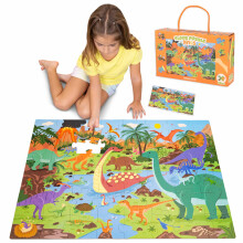BONNYCO Giant Floor Puzzles for Kids of Dinosaurs with 48 Large Pieces. Jumbo Puzzle 36.2 x 24.4 in Gifts for Boys and Girls Educational Kids Toys