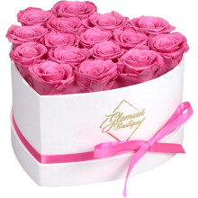 GLAMOUR BOUTIQUE Geconserveerde rozen in een doos - Cadeaus voor haar vrouw en moeder Roze bloemen voor altijd Decor voor verjaardagscadeau Beterscha