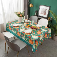 MANGATA CASA Gr?skardug - Efter?rsdug Rektangul?r til Thanksgiving-Polystof Vandt?t h?stbordst?j (turkis-60X120in)