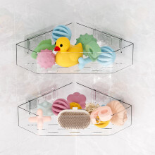 Organizador de Brinquedos de Banho Natheeph 2-Pacotes - Suporte Transparente com Furos de Secagem Rápida