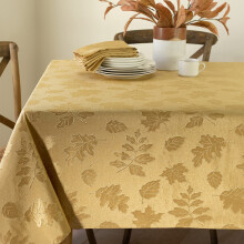 Benson Mills Harvest Legacy Damask stof dug efter h?st og Thanksgiving dug (guld 60"" x 104"""" rektangul?r)