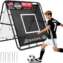 BAGAIL Soccer Rebounder Net 4 x 4 Ft Pitch Back Baseball Softball Rebounder Angle Adjustable Rebound Net for Control Passing Practice Easy Setup