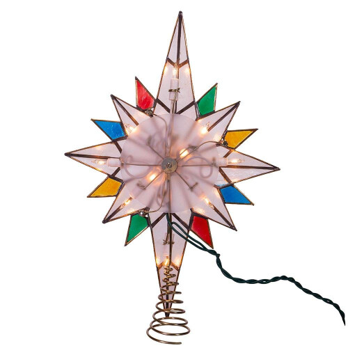 Kurt S. Adler 10-Light Bethlehem Capiz Star Multi-Tip Treetop 1