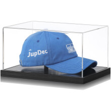 JupDec Hoed Display Case, Heldere Acryl Baseball Cap Display Box Stand, UV Bescherming