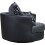 Swivel Cuddle Chair Chenille Fabric Grey Black 6