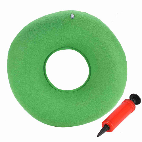 Inflatable Round Chair Pad Hemorrhoid Green