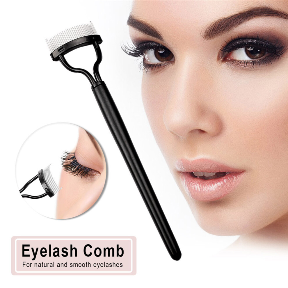 Eyelash Comb Brush Curler Stainless Steel Pins ABS Handle