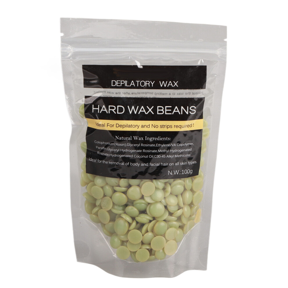 Green 100G/Bag No Strip Hard Wax Hair Removal Waxing Beans ( Tea)