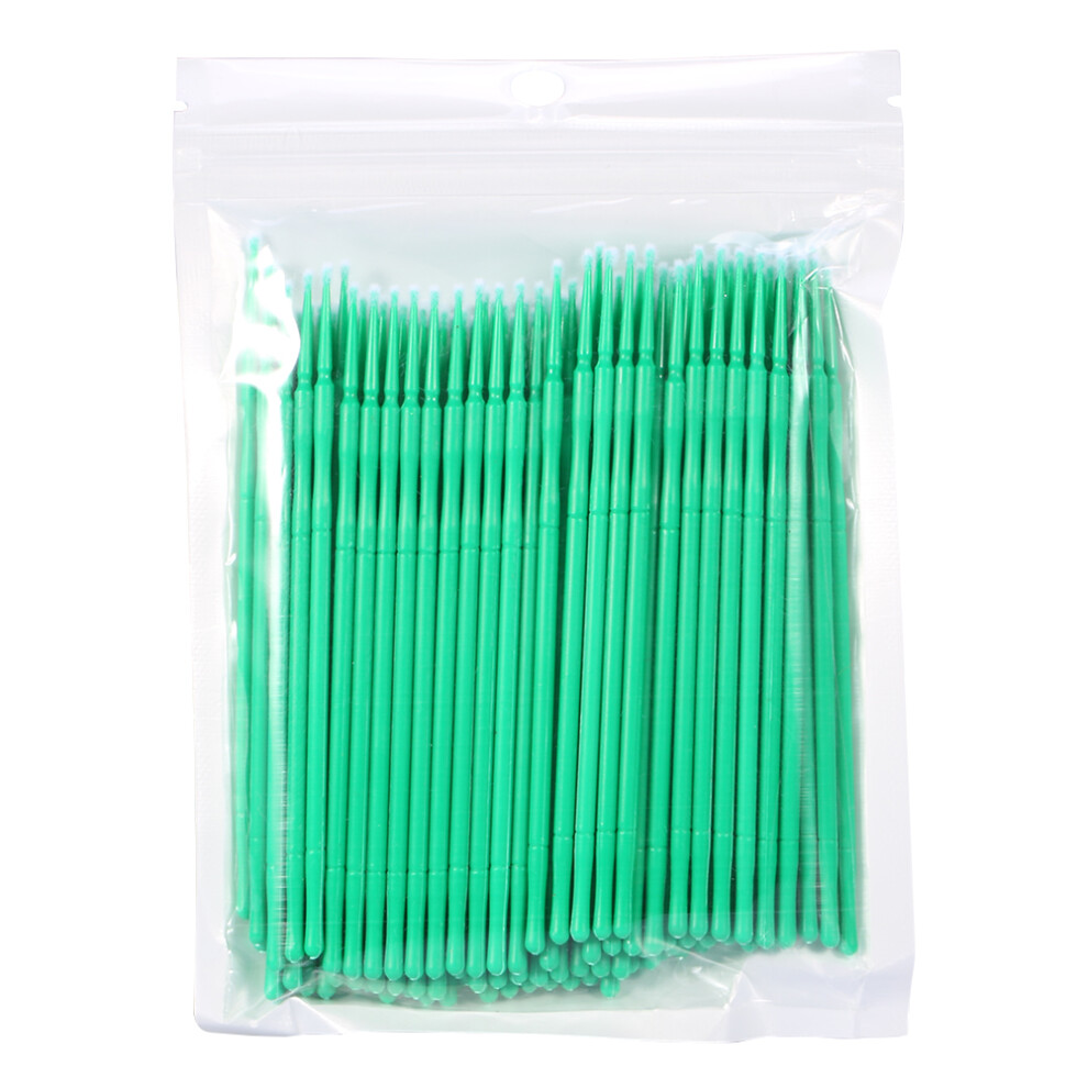 100PCS/Bag Women Durable Disposable Extension Mascara Brush Green