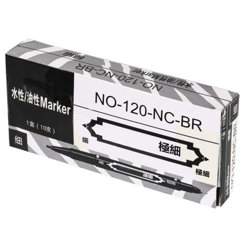 10PCS Black Double-Ended Tattoo Marker Tool