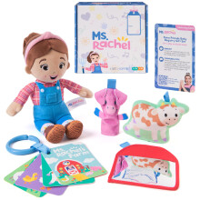 Ms. Rachel Official Farm Friends Baby Registry Gift Set with Plush, Animals Cards & Finger Puppet, Educational Toys & Baby Toys for Girls & Boys Ages