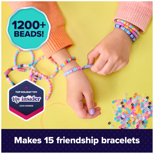Cool Maker Stackd Heishi Studio Kit per realizzare braccialetti con penna per perline facile e oltre 1200 perline per braccialetti, 15 regali e c 2
