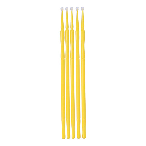 100PCS/Bag Lady Micro Disposable Extension Mascara Brush Yellow 1