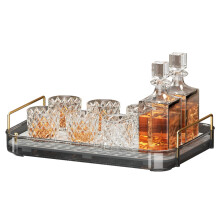 Bandeja de Whiskey Seoneiro, Suporte para Copos, Organizador de Canecas, com Drainer
