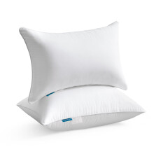 Oubonun 12 x 20 Lumbar Kuddar (Set om 2) - 100% Bomull - Dekorativa Kuddar - Vita Soffkuddar