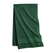 Lacoste Heritage 100% Supima Katoenen Badhanddoek, Croc Groen, 30" x 54" - Zeer Absorberend & Sneldrogend, Premium Super Zachte Badhanddoek