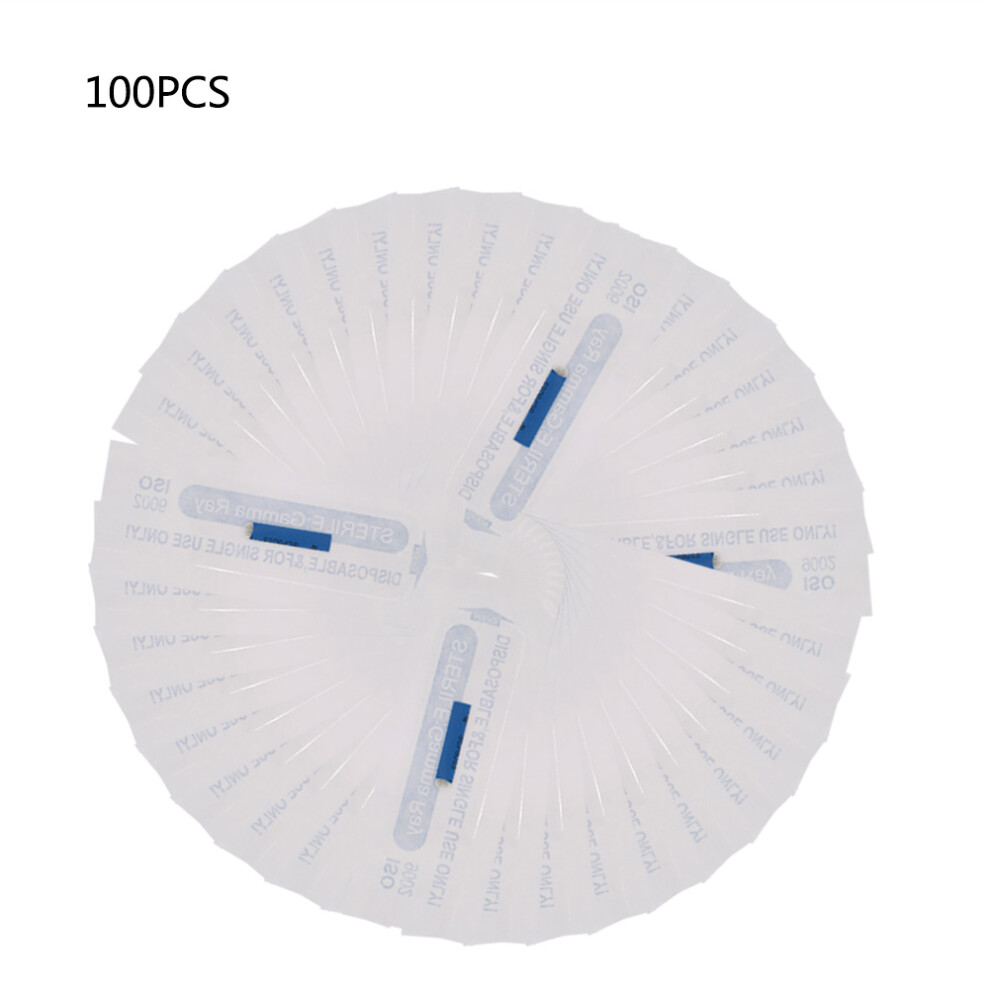 100Pcs/Set Eyebrow Microblading Sterile Needle 18U Pin Blade