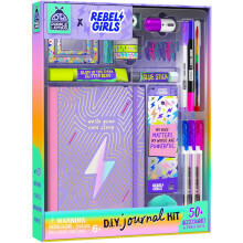 Rebel Girls DIY Journal Kit - Ideel f?dselsdagsjulegave til 8 9 10 ?r gammel - Scrapbogsdagbog og papirs?t med 50+ tilbeh?r til alderen 8-12 Insp