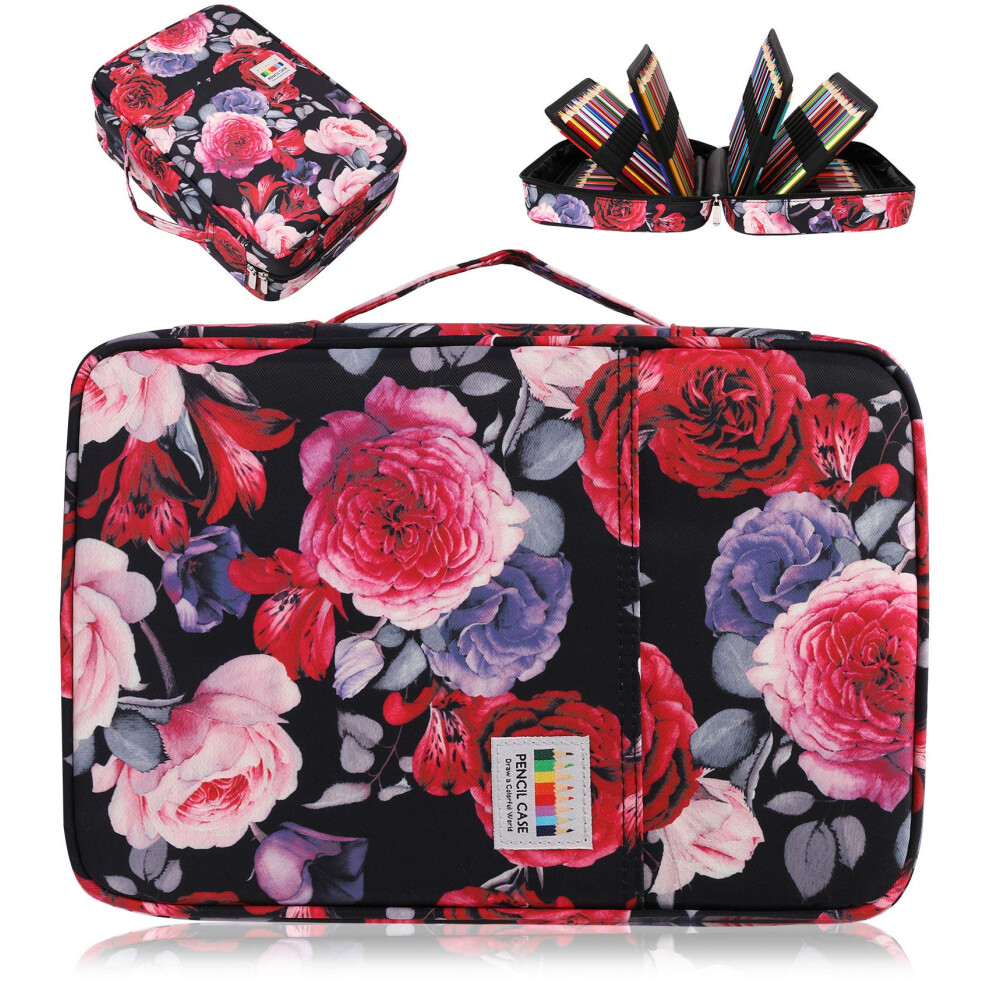 AYVANBER Big Capacity Colored Pencil Case Organizer 304 Slots Pen Holder Waterproof Storage Pouch Gel Marker Pen Bag Box for Cosmetic Brush Pencils &-image-OPC-PMMJTGW-NEW