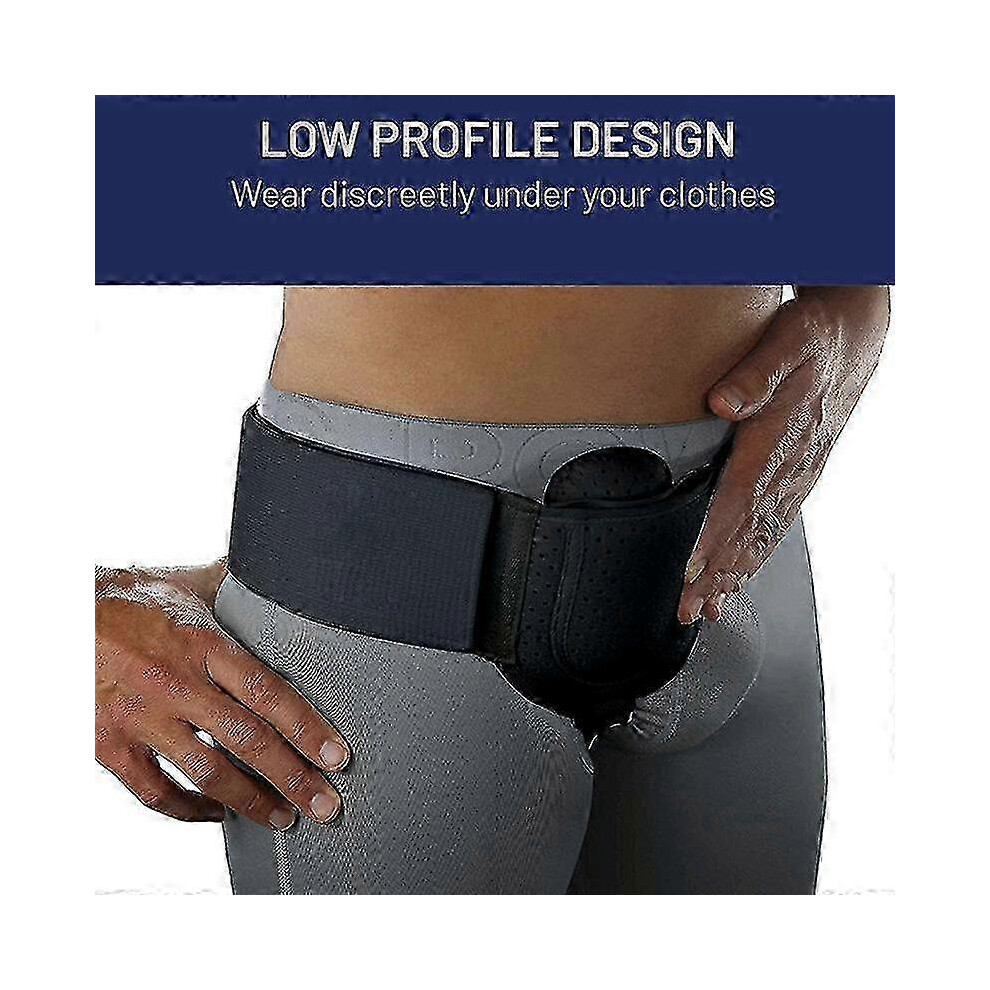 Kikidex (As Show, White) Inguinal Hernia Support Belt - Pain Relief & Recovery Strap For Sports Hernia Truss